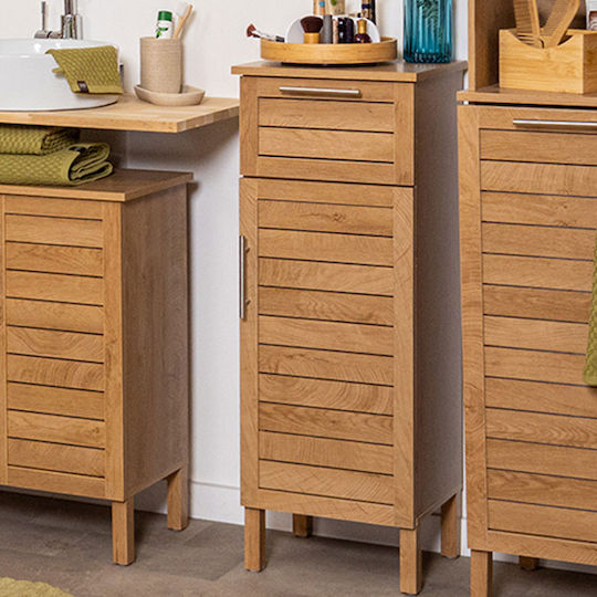 Eurocasa Bathroom Cabinet 35x30x93cm Matt Laccato Brown