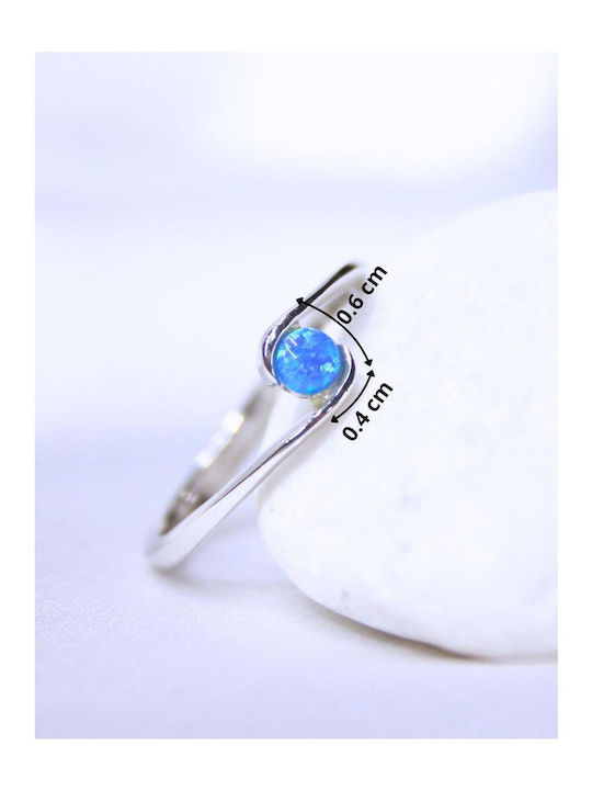 Women's Ring with Stones from Silver