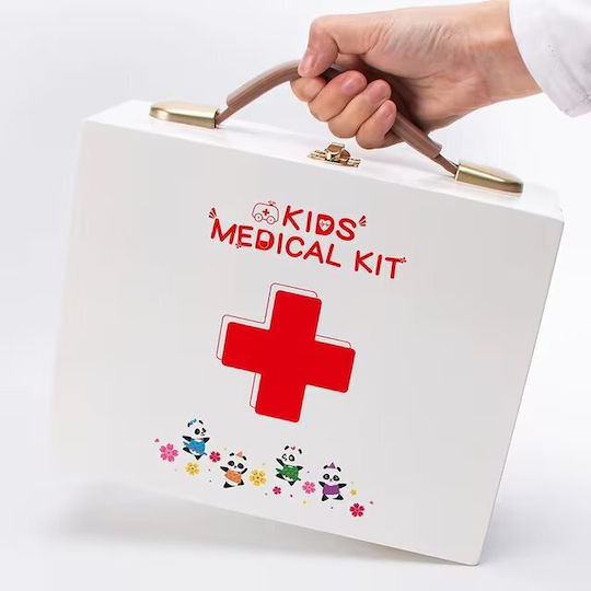 MalPlay Set Medical Pentru Copii Din Lemn Pentru 3+ Ani 20 Bucăți