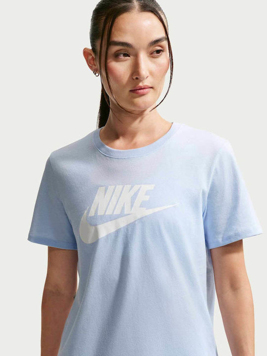 Nsw Damen Bluse Aus Baumwolle Kurzärmelig Blau