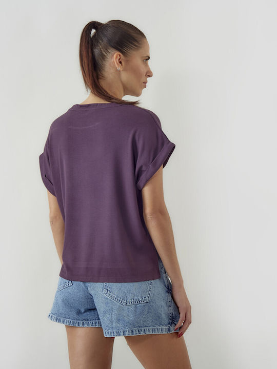 Γυναικείο T-shirt Μπορντο