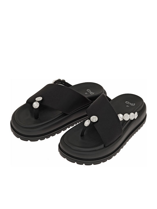 Γυναικεία Σανδάλια Flatforms Μαύρα