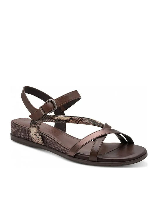 Tamaris Leather Women's Sandals Brown