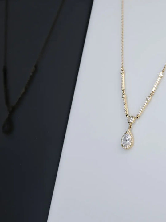 Set with Necklace Earrings Ring & Bracelet from 14K Gold with Stones
