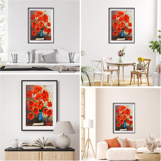 5d Picturi Pictură cu Diamante Flori 30 X 40 Cm