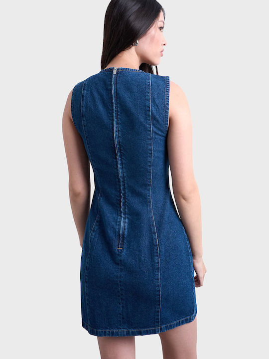 Καλοκαιρινό Mini Φόρεμα Τζιν Medium Aged Denim