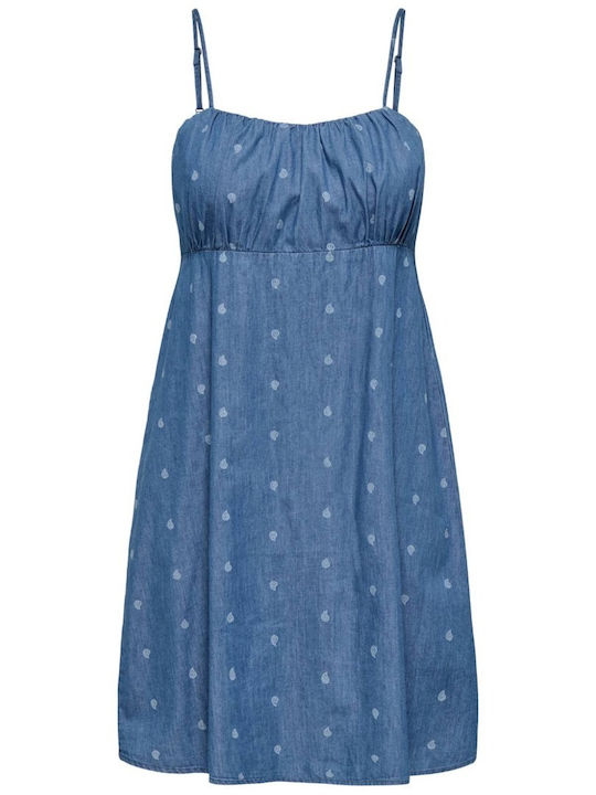 Alexis Summer Mini Dress Medium Blue Denim