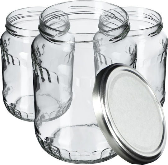 Kadax Borcan Sticlă Cu Capac 720ml 8 Buc
