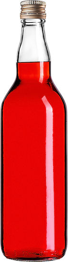 Sticlă 700ml Capac Auriu 5 Bucăți