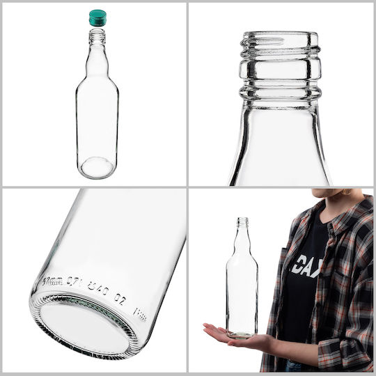Glass Bottle 700ml Green Cap 1 Pc