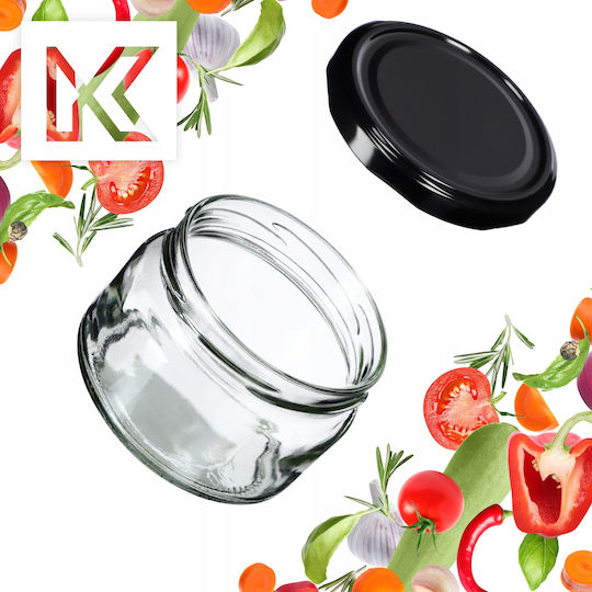 Kadax Βαζάκι Γυάλινο με Καπάκι 250ml (10τμχ)