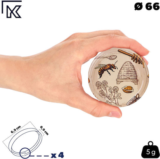 Kadax Βαζάκι Γυάλινο με Καπάκι 200ml (10τμχ)