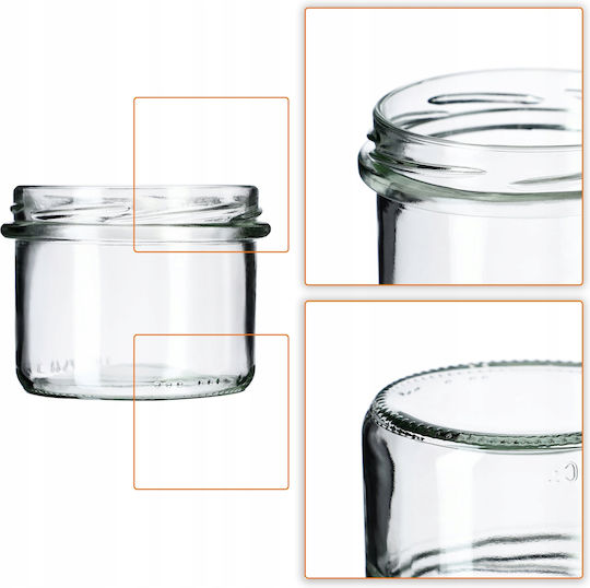 Kadax Βαζάκι Γυάλινο με Καπάκι 235ml (10τμχ)