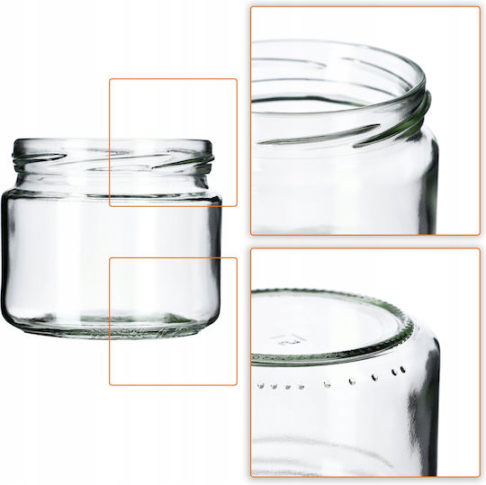 Kadax Буркан Стъклен с Капак 330ml (10 бр)
