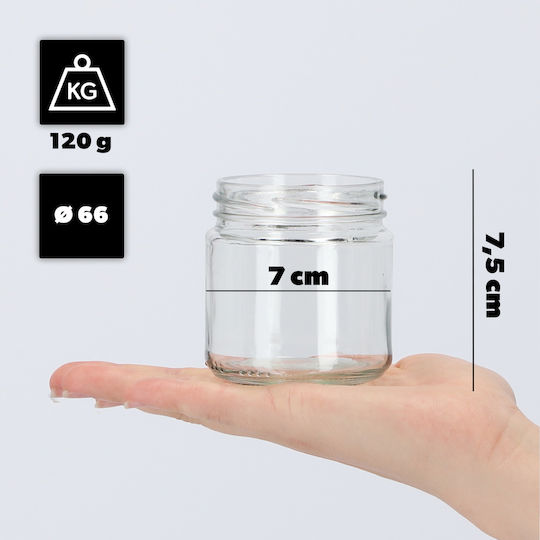 Kadax Βαζάκι Γυάλινο με Καπάκι 200ml (10τμχ)