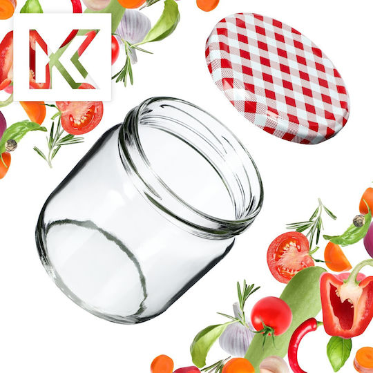 Kadax Буркан Стъклен с Капак 425ml 6бр