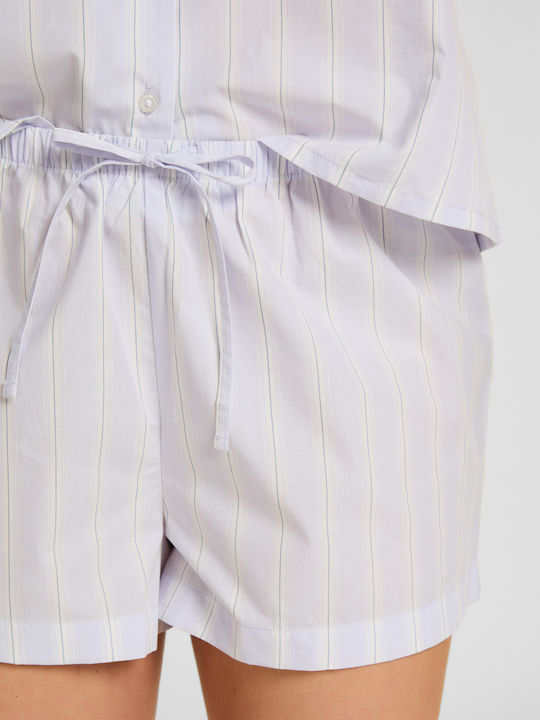 Hunkemöller Pantaloni Scurți De Pijamale Dama Violet Stripe Vară Hunkemöller Pantaloni Scurți De Pijamale Dama Violet Stripe Vară