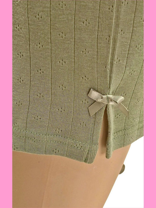 Harmony Summer Cotton Women's Pyjamas Shorts Green