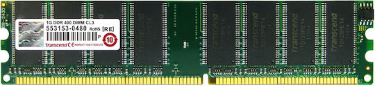 Transcend DDR1 με Module 1x1GB και Ταχύτητα 400 για Desktop