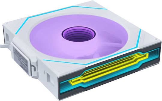 Lian Li Uni Fan SL-INF Wireless Reverse Blade Case Fan 140mm (1700rpm) with ARGB Lighting and 4-Pin PWM Connection White