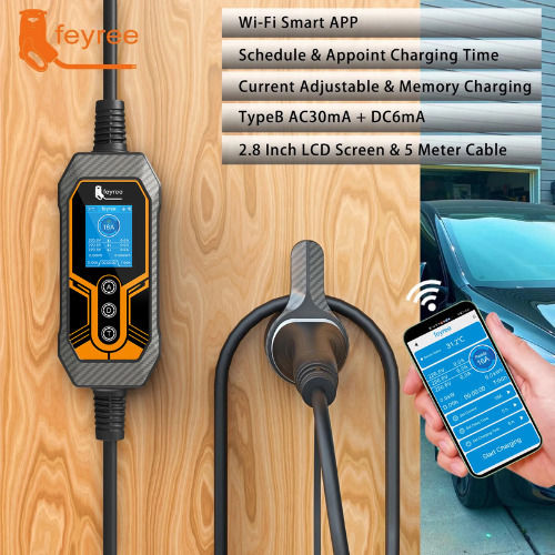 Feyree Lion King EV-K8 Portable Three-Phase 11kW Charging Station with Built-in Cable Type 2