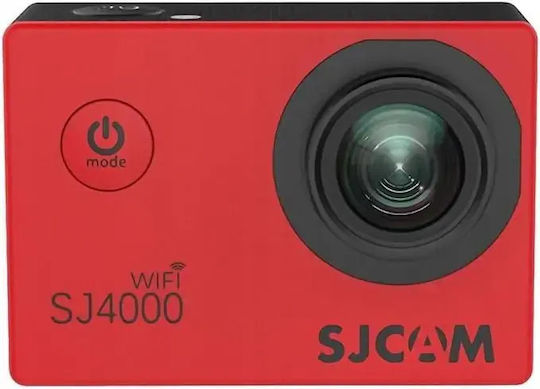 SJCAM SJ4000 Action Camera Full HD (1080p) Υποβρύχια (με Θήκη) Standard και Wi-Fi Κόκκινη