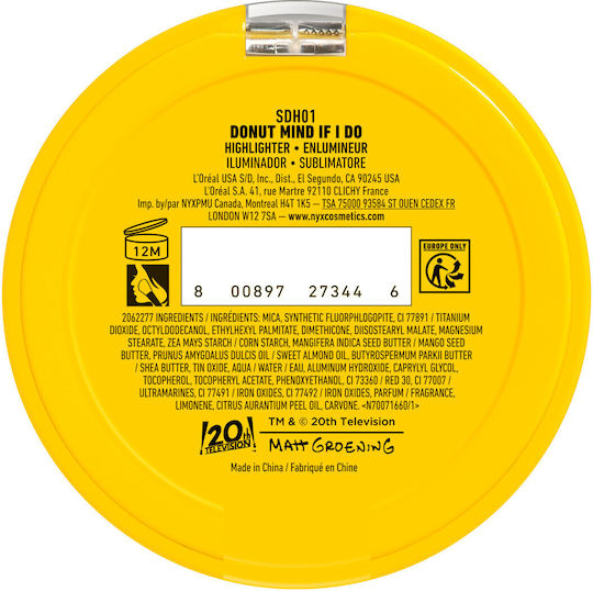NYX Professional Makeup Homer Simpson Donut 01 Donut Mind If I Do 7.1 г
