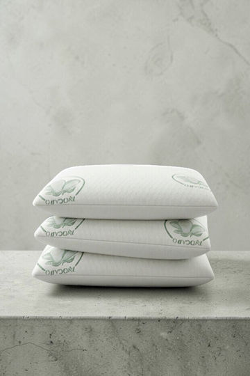 Stewehome Set of 3 Bed Pillows Avocado Visco Cotton Made With Neck Support and Zipper Green 50x70cm