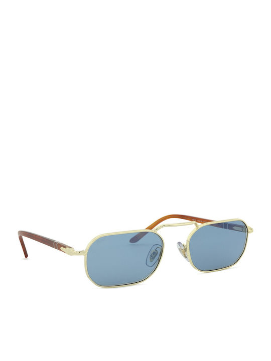 Persol Унисекс Слънчеви Очилa с Златен Метален Рамка и Сини Стъкла PO1020S 113256