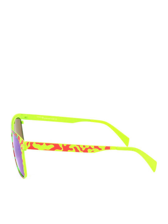 Italia Independent 0024 063 033 063/033 Herren Sonnenbrille mit Mehrfarbig Kunststoff Gestell und Mehrfarbig Spiegel Linse