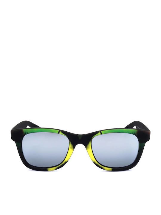 Italia Independent Men's Sunglasses with Black Horn-Rimmed Frame and Grey Lenses 0090 TUC 009