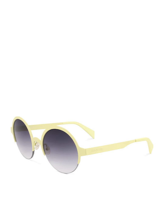 Italia Independent Women's Sunglasses with Yellow Horn-Rimmed Frame and Gradient Lenses 0027.060.000