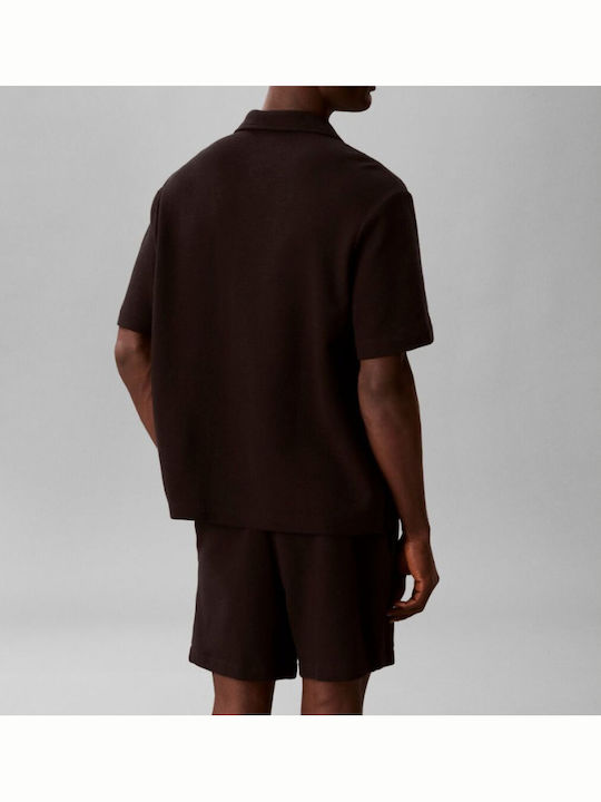 Calvin Klein Βαμβακερό Πουκάμισο Black