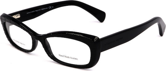 Alexander McQueen Plastic Eyeglass Frame Cat Eye Black