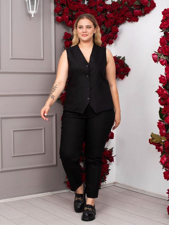 Women's Fabric Trousers Black