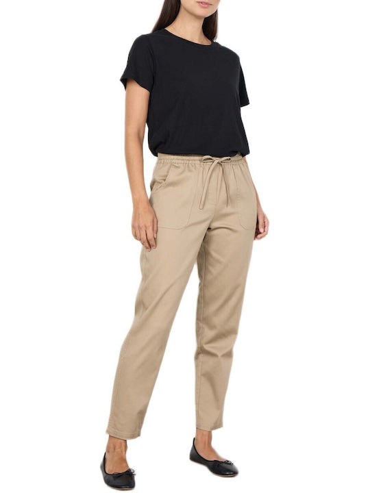 Soya Concept Hosen Für Damen Mit Gummiband Beiges Soya Concept Hosen Für Damen Mit Gummiband Beiges