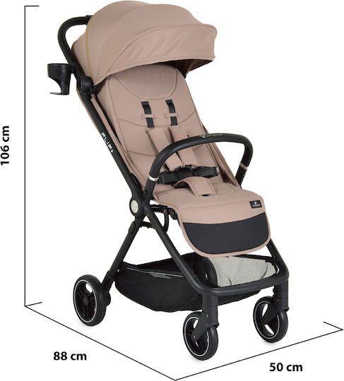 Cangaroo Flip+ Καρότσι Μωρού Kατάλληλο για Nεογέννητο Dawn Beige 6.9kg