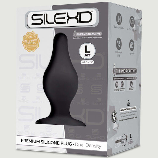 SilexD Model 2 Anal Plug Large Black 10.2cm