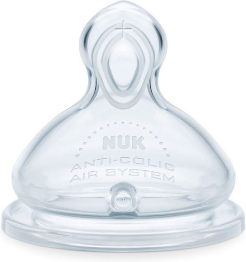 Nuk First Choice Plus Bottle Teats Silicone High Flow for 6+ Months 2 Pieces