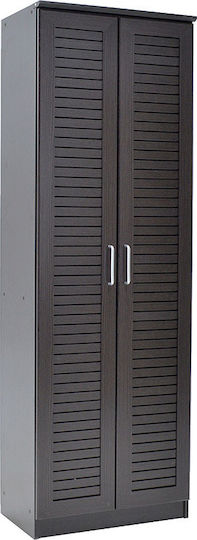 Sante Wooden Shoe Organizer with 7 Shelves Wenge 60x37x183cm