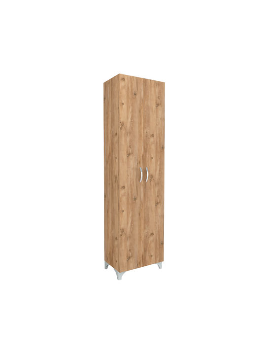 Lilly Wooden Shoe Organizer with 8 Shelves Pine Oak 49x32x178cm