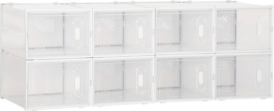 Πλαστική με 8 Ράφια Λευκή 112x36x42cm 850-174 Πλαστική με 8 Ράφια Λευκή 112x36x42cm 850-174