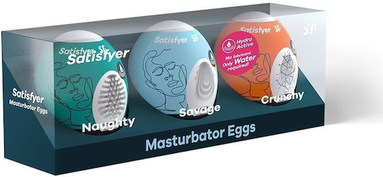 Satisfyer Naughty, Savage & Crunchy Masturbator Egg Мастурбатор Комплект от 3 3бр