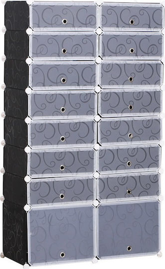 Πλαστική με 16 Ράφια Γκρι 95x37x160cm 837-017 Πλαστική με 16 Ράφια Γκρι 95x37x160cm 837-017