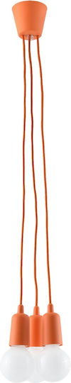 Sollux Diego 3 Hängelampe Orange 13x13cm