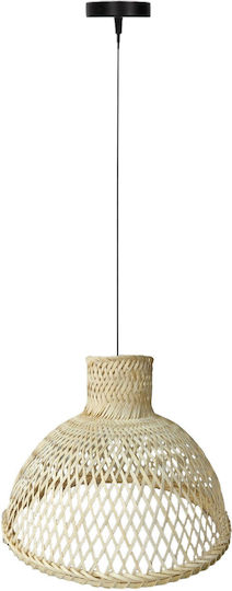 Polihome Grasp Κρεμαστό Φωτιστικό Μπεζ 40x40x26εκ.