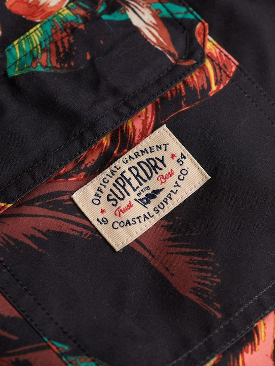 Hawaiian Men's Swimwear Shorts Kjn Cuban Nights Black with Prints M3010264A KJN