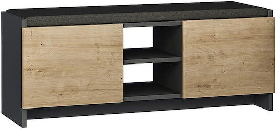 Ξύλινη Zulla με 6 Ράφια Ανθρακί / Φυσικό 110x37x43cm GP037-0045,3 Ξύλινη Zulla με 6 Ράφια Ανθρακί / Φυσικό 110x37x43cm GP037-0045,3