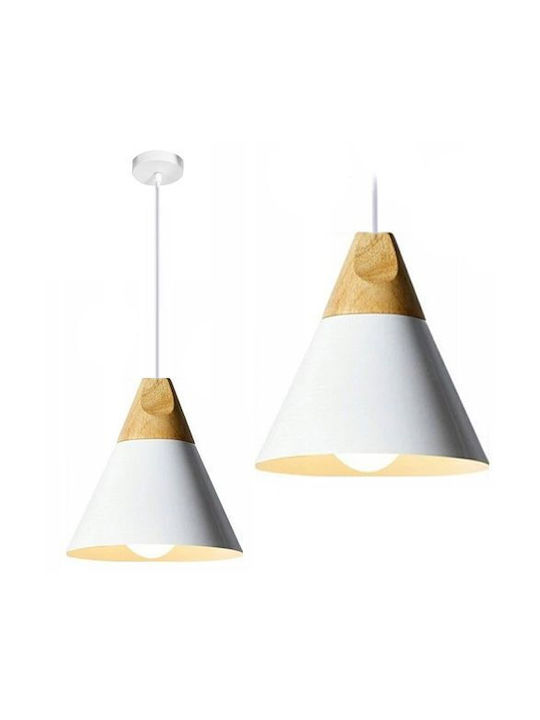 Toolight Lustră Alb cu Dulie E27