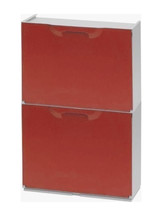 Unika Plastic Shoe Organizer with 2 Shelves Red 51x17.3x82cm
